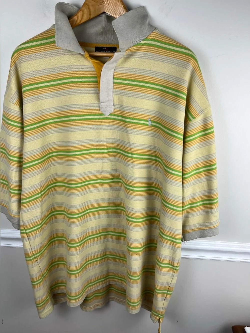 Vintage 90s Polo Jeans Co. Ralph Lauren Striped Polo Shirt - Size 3X. #291